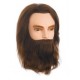 Babafej Férfi modell Karl szakállal 25cm. 100%-os emberi hajból.